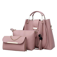 Load image into Gallery viewer, 3Pcs/Set Bags For Women Handbag 2019 PU Leather Shoulder Bags Casual Tote Tassel Top Handle Designer Bag Composite Messenger Bag