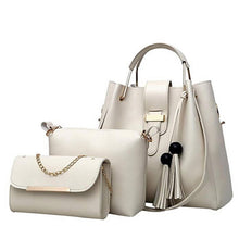 Load image into Gallery viewer, 3Pcs/Set Bags For Women Handbag 2019 PU Leather Shoulder Bags Casual Tote Tassel Top Handle Designer Bag Composite Messenger Bag