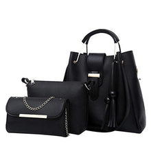 Load image into Gallery viewer, 3Pcs/Set Bags For Women Handbag 2019 PU Leather Shoulder Bags Casual Tote Tassel Top Handle Designer Bag Composite Messenger Bag