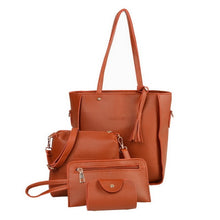 Load image into Gallery viewer, 3Pcs/Set Bags For Women Handbag 2019 PU Leather Shoulder Bags Casual Tote Tassel Top Handle Designer Bag Composite Messenger Bag