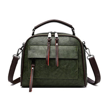 Load image into Gallery viewer, Women's leather bag brown Double zip pocket fashion Women handbag PU tote crossbody bags Lady shoulder bags Female Messenger Bag