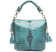 Load image into Gallery viewer, PROMOTION Designer Shiny Graceful Crocodile Grain Women's 100% Genuine Leather Embossed Cross Body Handbags*Free Shipping S0721